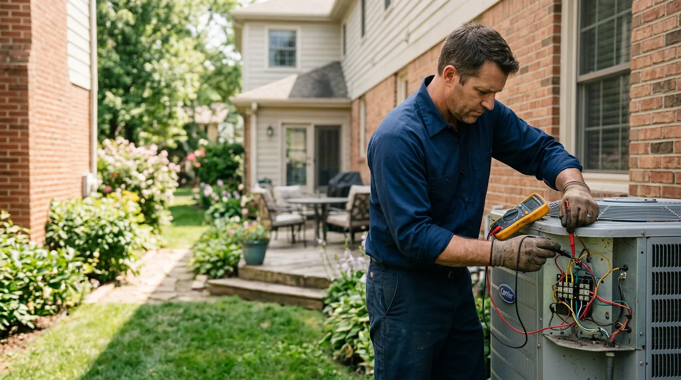 HVAC technician working near Gaston, IN